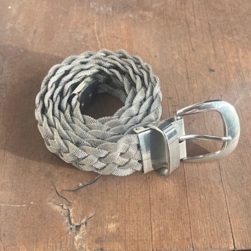 Braided Silver Mesh Belt – new - Picture 3 of 3